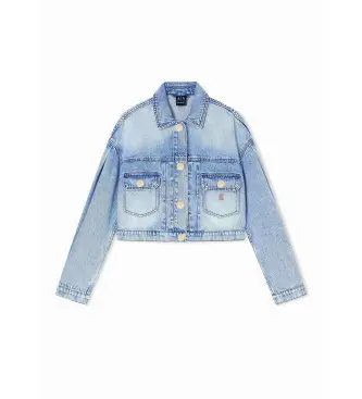 per donna XW002260AF21338MB001 Giacca di jeans blu (L), Casual, Cotone, Denim