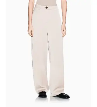 per donna XW002280AF21553U6223 Pantaloni beige a gamba dritta (XS), Casual, Classico, Poliestere