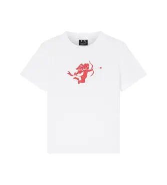 per donna XW002296AF17172U0002 Maglietta bianca a contrasto (XS), Bianco, Casual, Cotone, Manica corta