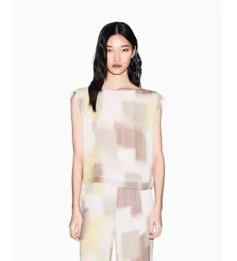 per donna XW002302AF21554F1060 Camicetta squadrata multicolore (S), Casual, Viscosa, Senza maniche / cinghie