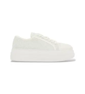 per donna XW002786AF23055M0107 Sneakers basse bianche (37M=37 5), Bianco, Tessuto, 3 a 5cm, Stringhe, Sportivo