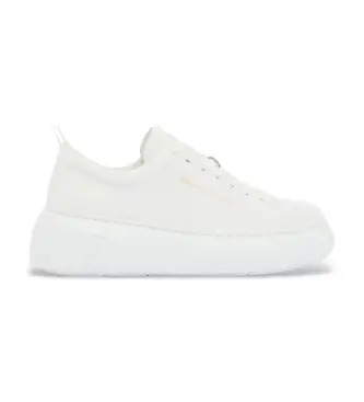 per donna XW002790AF11912U0002 Sneakers in pelle tecnica bianca (40), Bianco, 3 a 5cm, Stringhe, Casual