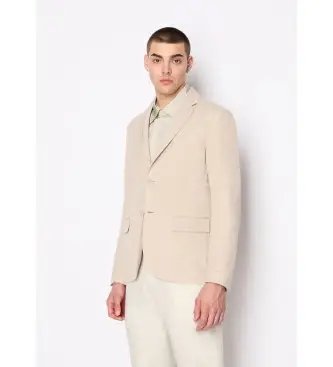 per uomo 8NZG15ZNFNZ1724 Giacca giacca beige (36), Casual, Lino, Classico