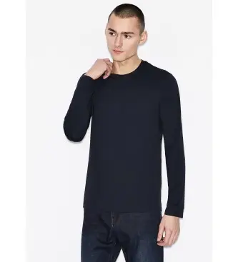 per uomo 8NZM77ZJA5Z1510 Maglione in maglia blu scuro (M), Casual, Cotone, Manica lunga, Navy