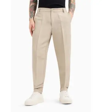 per uomo 8NZP15ZNFNZ1724 Pantaloni di lino beige (28), Casual