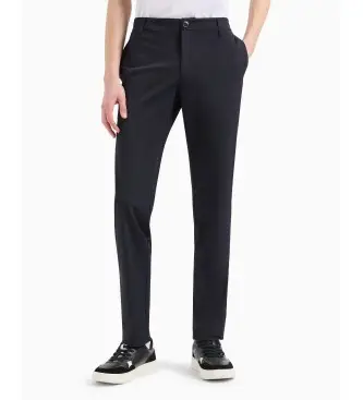 per uomo 8NZP49ZNYZZ1583 Pantaloni con logo blu navy (28), Casual, Poliamide