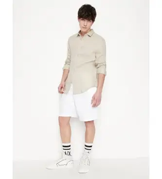 per uomo 8NZS67ZNFNZ1100 Bermuda bianchi in tessuto semplice (33), Bianco, Casual, Viscosa