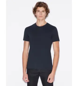 per uomo 8NZT74ZJA5Z1510 T-shirt casual blu scuro (L), Cotone, Manica corta, Navy