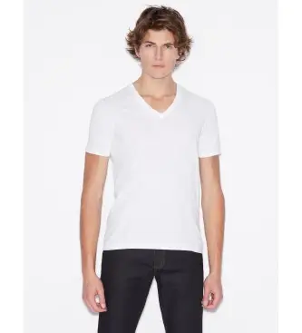 per uomo 8NZT75ZJA5Z1100 Maglietta bianca semplice (L), Bianco, Casual, Cotone, Manica corta