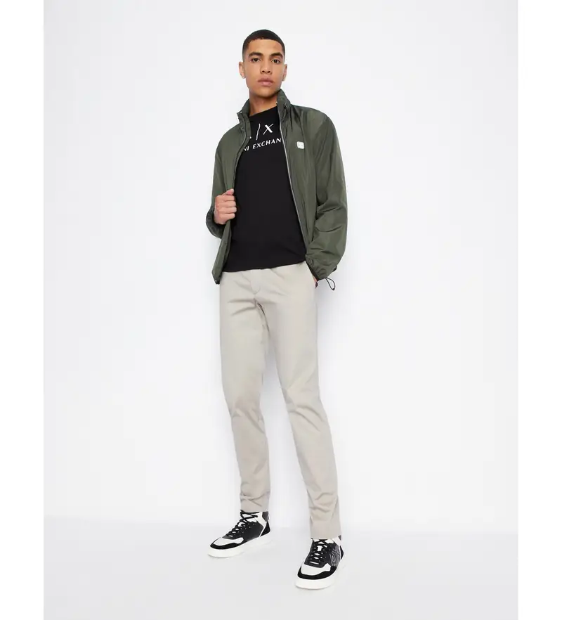 per uomo 8NZTCHZ8H4Z1200 Maglietta con logo nero (S), Casual, Cotone, Manica lunga