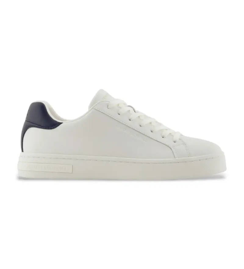 per uomo XM000141AF11912M0036 Sneakers in pelle bicolore bianco e blu navy (41), Basso, Stringhe, Casual