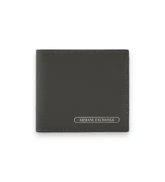 per uomo XM000167AF12702U8144 Portafoglio compatto grigio (OSFA), Casual, Classico, Pelle