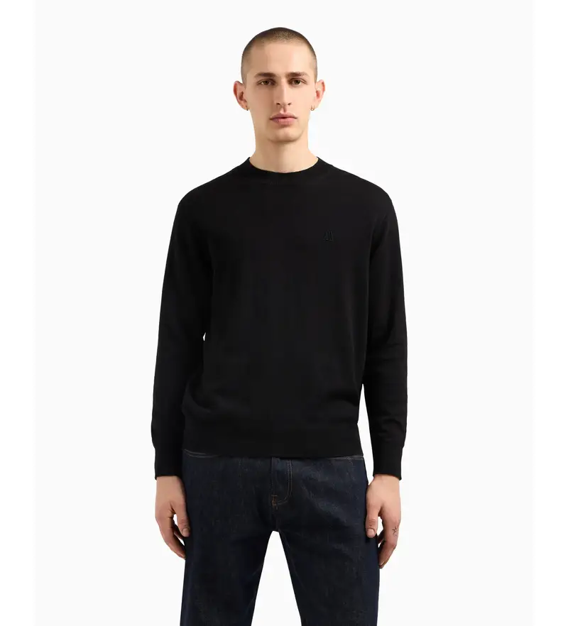 per uomo XM000338AF12291UC001 Maglione in misto cotone nero (L), Casual