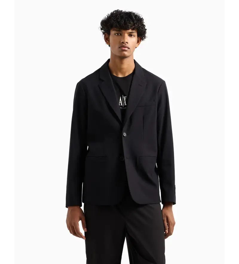 per uomo XM000345AF10897UC001 Giacca nera singola (34), Nero, Casual, Poliestere