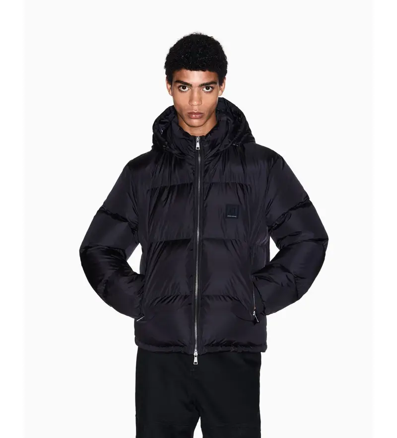 per uomo XM000348AF12286UC001 Giacca imbottita nera (L), Nero, Casual, Poliamide