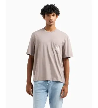 per uomo XM000366AF12308U6107 Maglietta beige Relax (L), Casual, Cotone, Manica corta