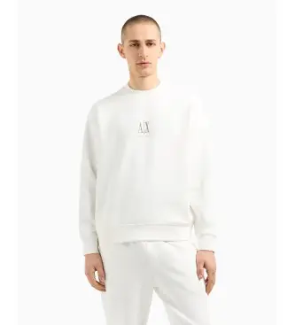 per uomo XM000368AF10818U0009 Felpa bianca ricamata (XL), Bianco, Casual, Cotone