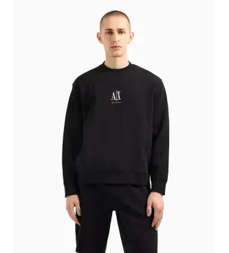 per uomo XM000368AF10818UC001 Felpa nera semplice (XL), Nero, Casual, Cotone