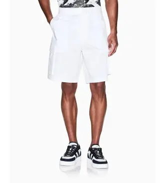 per uomo XM000944AF11882U0009 Pantaloncini cargo bianchi (32), Bianco, Casual, Cotone