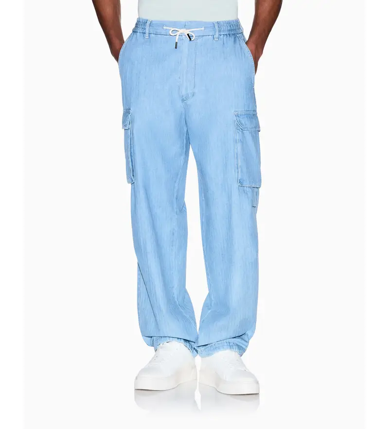 per uomo XM000946AF13142MB003 Stile pantaloni blu (33), Casual, Cotone