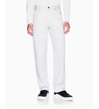 per uomo XM001220AF16679U1013 Pantaloni bianchi strappati Five (30), Bianco, Casual, Cotone