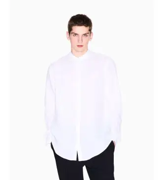 per uomo XM001222AF14619U0001 camicia bianca a maniche lunghe (L), Bianco, Casual, Lino, Manica lunga