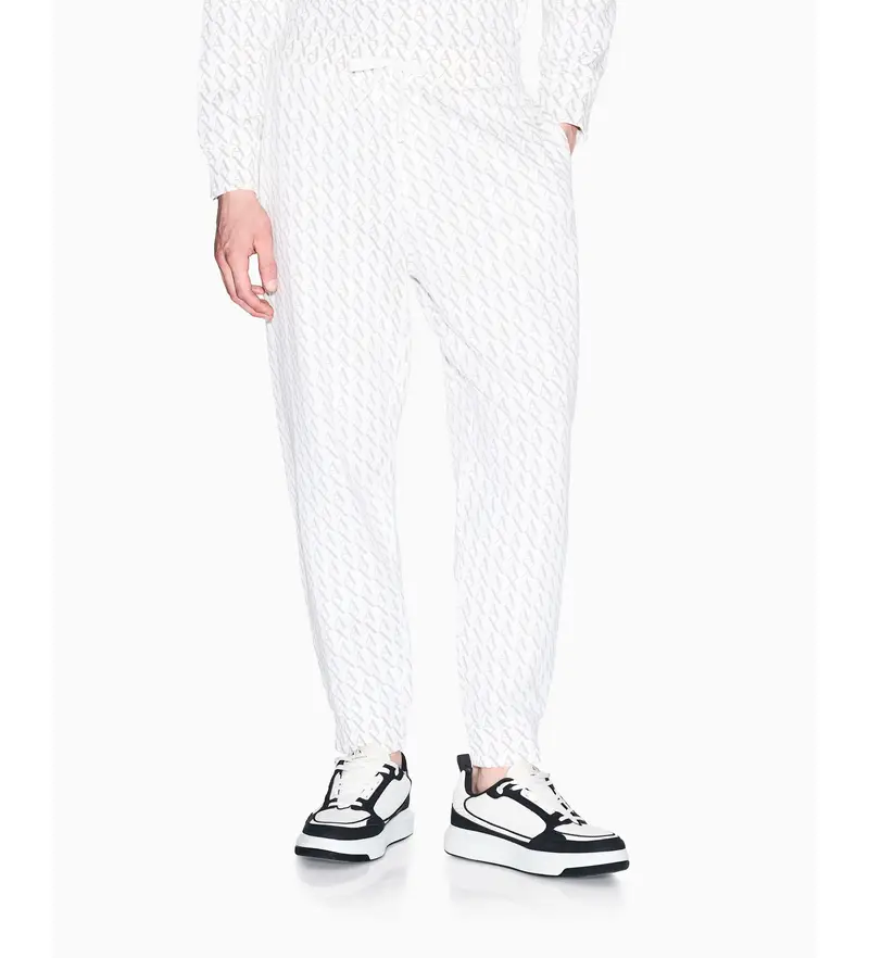 per uomo XM001226AF11847F0017 Pantaloni bianchi comodi (M), Bianco, Casual, Cotone