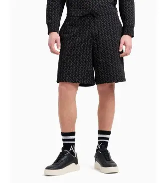 per uomo XM001227AF11847FC026 Bermuda neri allover (M), Nero, Casual, Cotone