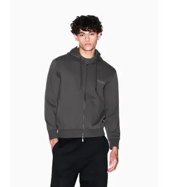 per uomo XM001293AF20934U8144 Felpa grigia basic con cerniera (XXL), Casual, Grigio, Cotone