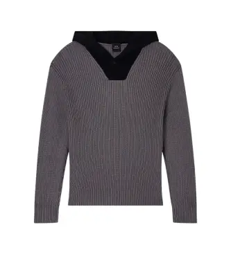 per uomo XM001315AF13776M8014 Maglia con cappuccio grigio scuro (M), Classico, Poliestere, Manica lunga