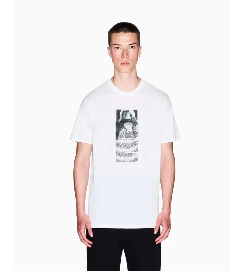 per uomo XM001408AF10358U0009 Maglietta bianca sporca (M), Bianco, Casual, Cotone, Manica corta