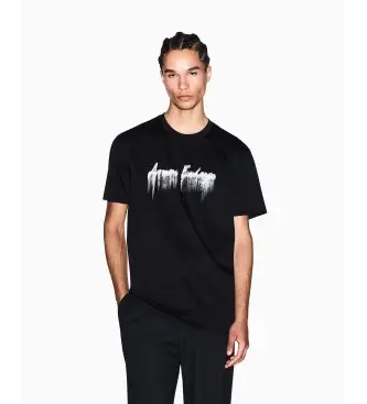 per uomo XM001462AF10364UC001 Maglietta nera Spray (M), Nero, Casual, Cotone, Manica corta