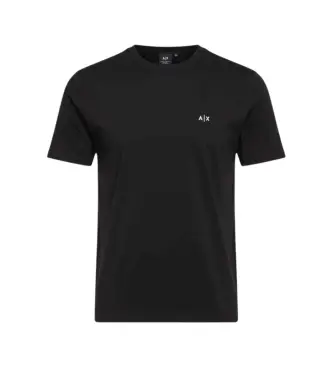 per uomo XM001568AF10358UC001 maglietta nera di base (L), Nero, Casual, Cotone, Manica corta