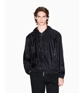 per uomo XM001582AF16628UC001 Giacca con logo nero completo (M), Casual, Poliamide