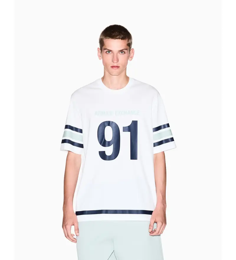 per uomo XM001852AF10361U0009 91 camicia bianca (M), Bianco, Casual, Cotone, Manica corta