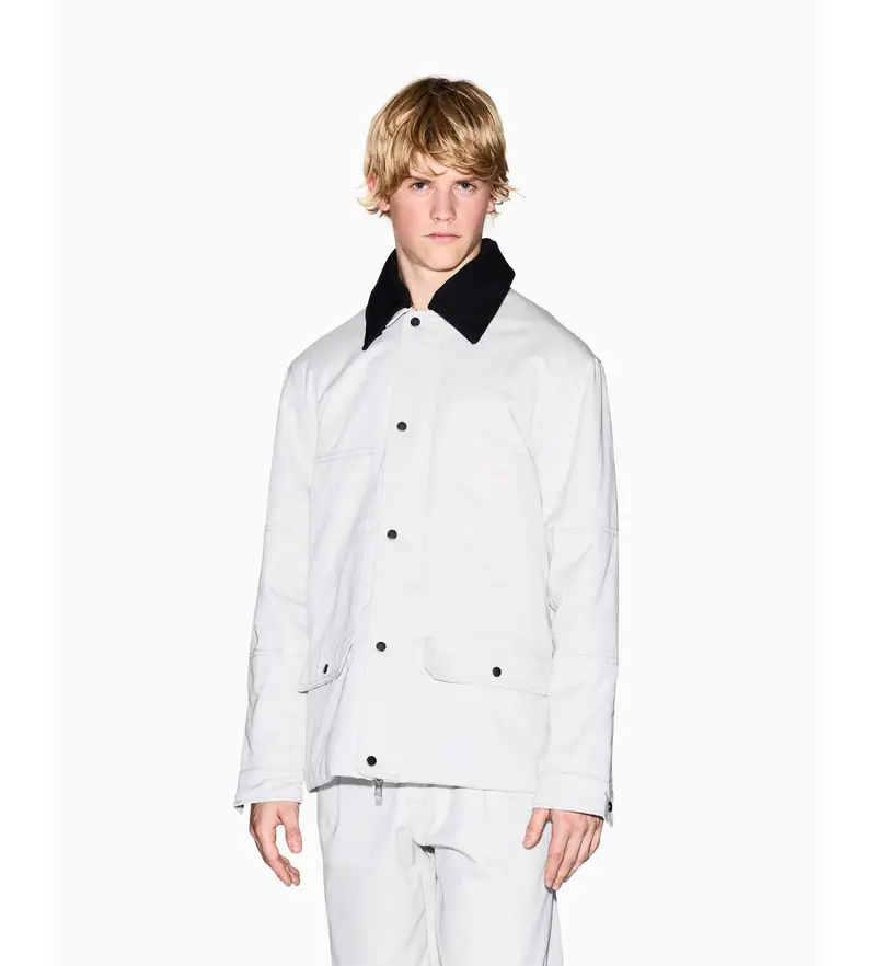 per uomo XM001864AF16679U1013 Giacca a vento bianco sporco (M), Casual, Cotone