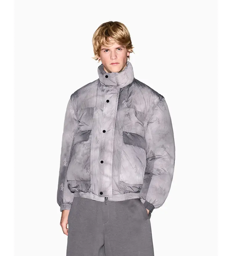 per uomo XM001865AF18882F8050 Giacca con maniche staccabili Blouson Grigio Scuro (M), Casual, Poliamide