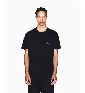 per uomo XM001911AF10356MC004 Maglietta nera in jersey (S), Nero, Casual, Cotone, Manica corta