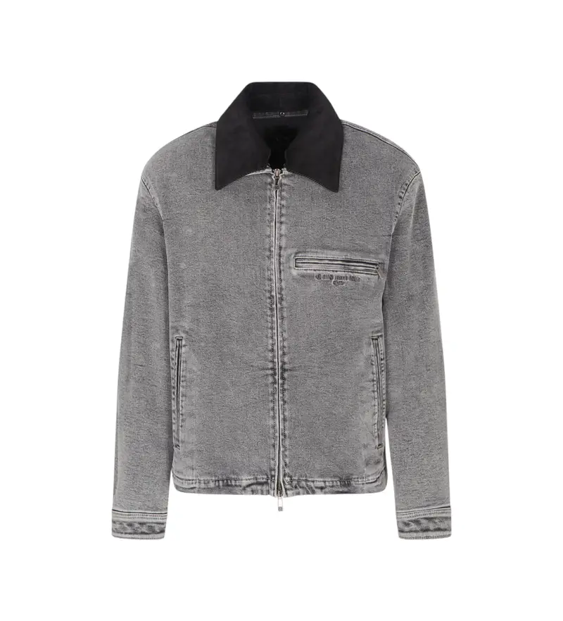 per uomo XM001918AF18827M8088 Giacca Blouson grigia (M), Casual, Grigio, Cotone