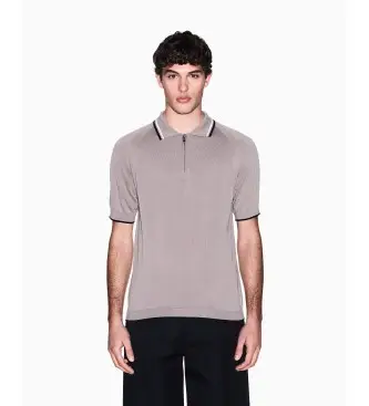 per uomo XM001977AF20139U6107 Polo Knit Driftwood grigio (XS), Casual, Cotone, Manica corta