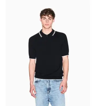 per uomo XM001977AF20139UC001 Polo in maglia nera (XS), Nero, Casual, Cotone, Manica corta