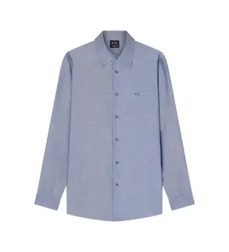 per uomo XM002112AF22548UB113 Camicia blu vestibilità regolare (S), Casual, Cotone, Manica lunga