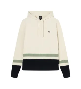 per uomo XM002171AF22240M1296 Maglia a nido d'ape bianca (XS), Bianco, Casual, Cotone, Manica lunga