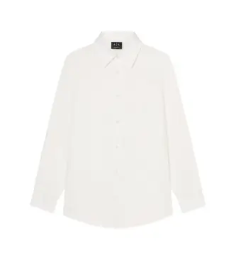 per uomo XM002263AF13131F0206 Camicia bianca con scritta J diagonale (S), Bianco, Casual, Cotone, Manica lunga