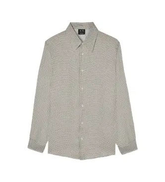 per uomo XM002280AF13235F1168 Camicia grigia con colletto italiano (S), Casual, Grigio, Viscosa, Manica lunga