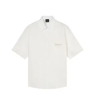 per uomo XM002317AF24533U0009 Camicia bianca classica Basic (S), Bianco, Casual, Cotone, Manica corta