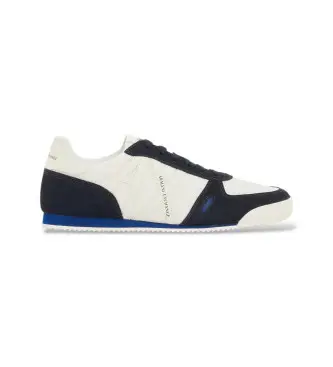 per uomo XM002616AF22755MB502 Sneakers basse, bianche e blu navy (46), Bianco, Basso, Stringhe, Casual