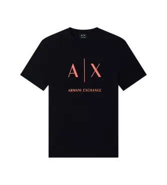 per uomo XM002683AF10356MC536 Maglietta nera con grande logo (S), Nero, Casual, Cotone, Manica corta