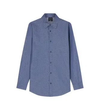 per uomo XM002739AF24681FB443 Camicia blu essenziale (XXL), Casual, Cotone, Manica lunga