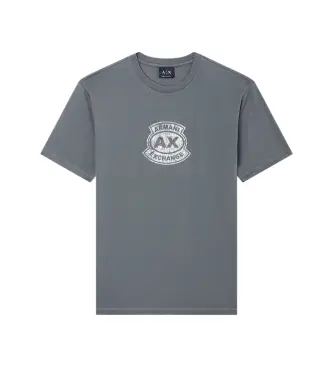 per uomo XM002776AF10356U8144 maglietta con logo grigio (XS), Casual, Cotone, Manica corta